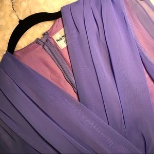 Pink/Purple Vintage Midi Chiffon Dress